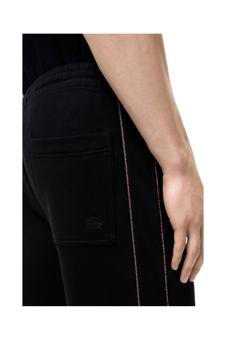 Check Piping Cotton Shorts, Alternate, color, Black