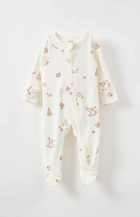 PURPLE EVOLUTIVE PYJAMAS IN ORGANIC COTTON, NEWBORN