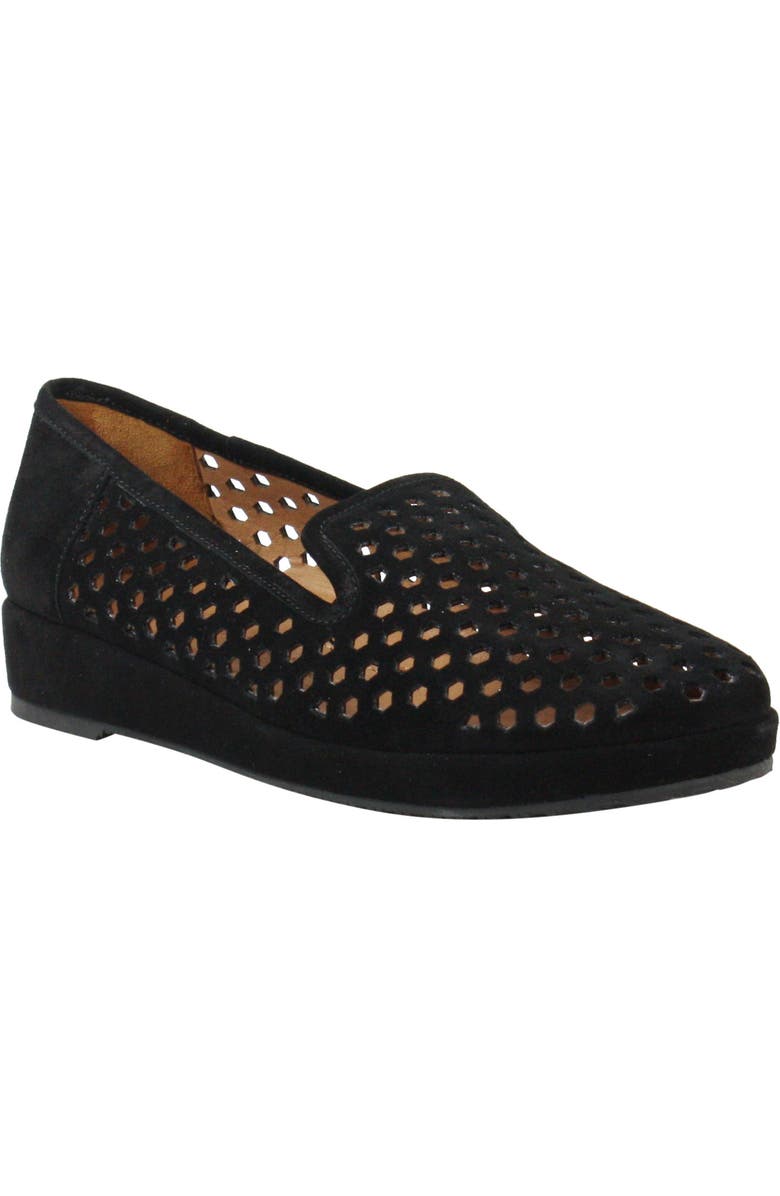 L'Amour des Pieds Clemence Perforated Wedge Loafer, Main, color,