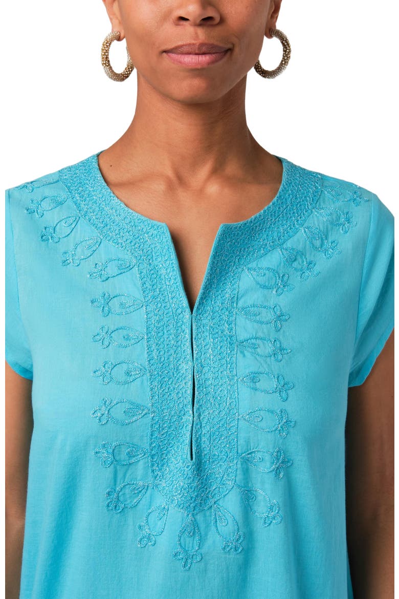 Rowena Tunic, Alternate, color, Turquoise/Turquoise