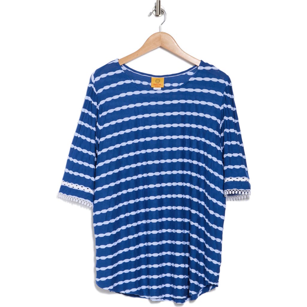 RUBY RD. RUBY RD TAPERED STRIPE TOP