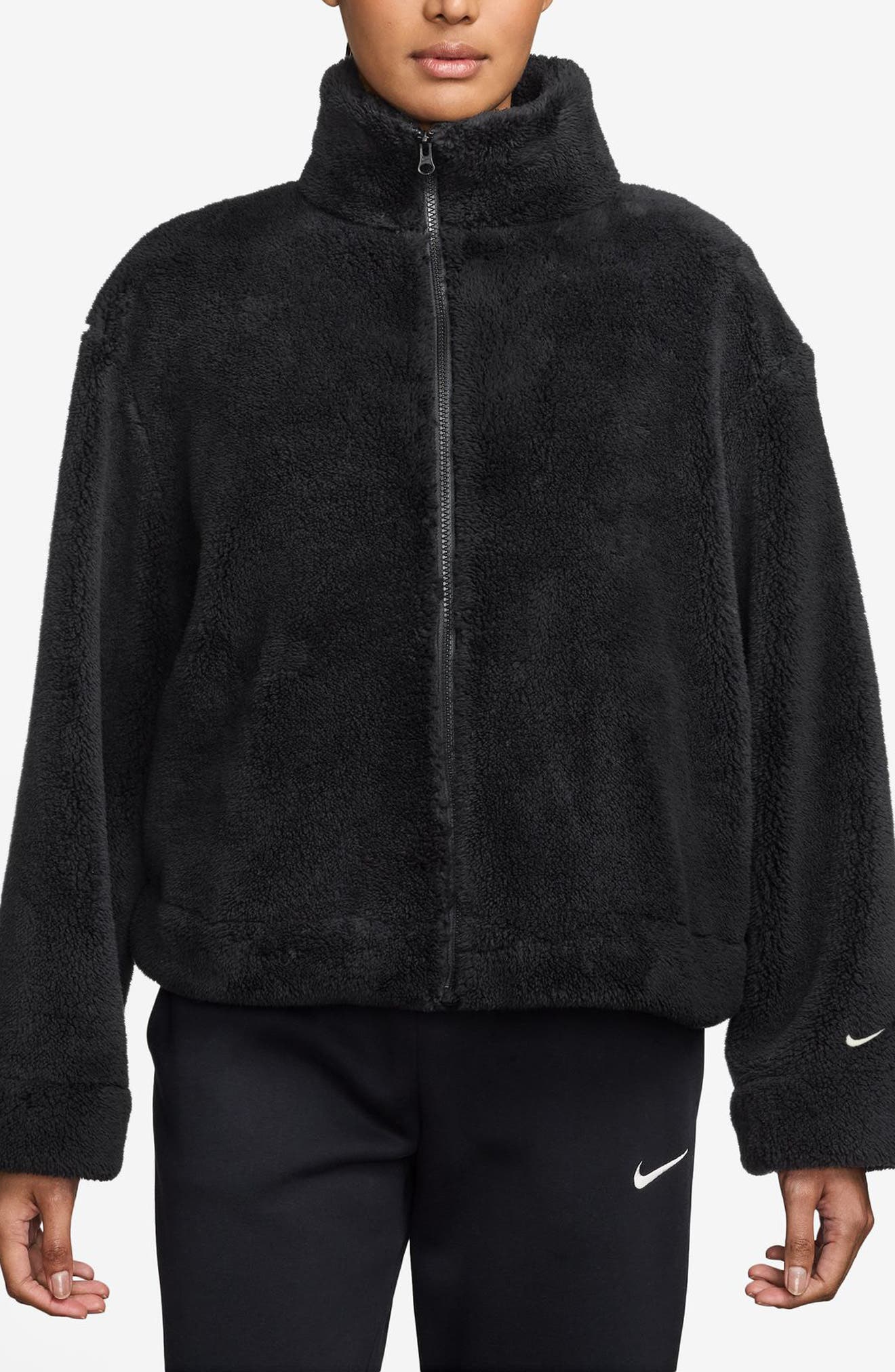 Nike Essential Faux Shearling Zip-Up Jacket