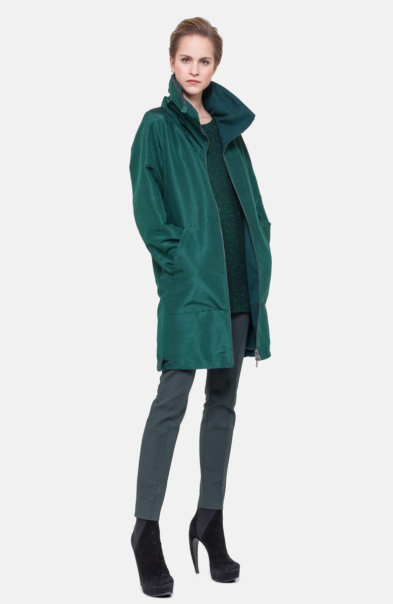 Akris Reversible Silk & Cashmere Parka, Alternate, color,