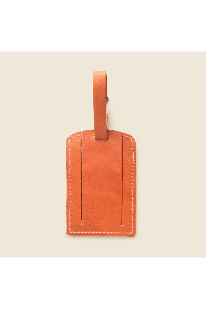 Leather Luggage Tag, Alternate, color, Natural