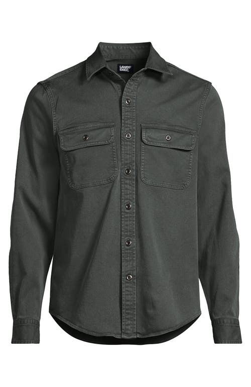 LANDS' END LANDS' END SUN WASHED OVERSHIRT 