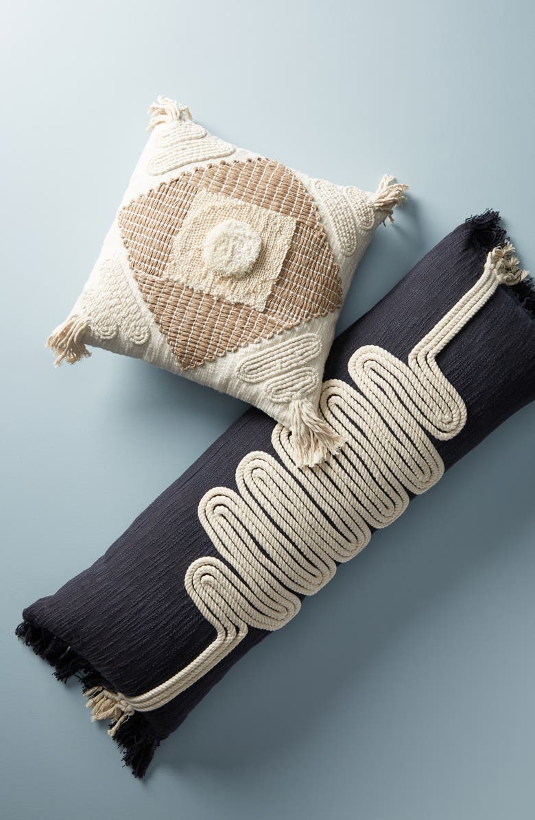 Anthropologie Home Anthropologie Textured Nayeli Square Accent Pillow, Alternate, color, 