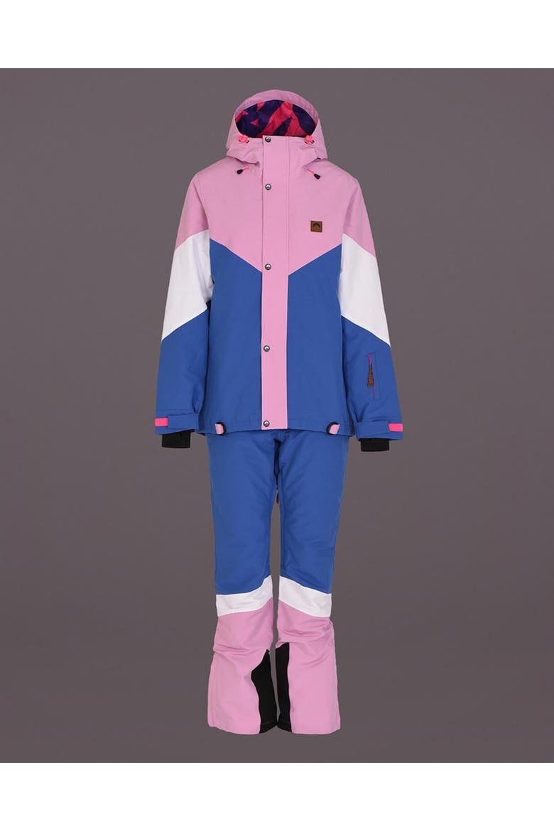 1080 Women's Ski & Snowboard Pant - Pastel Pink, White & Blue, Alternate, color, Pastel Pink, White & Blue