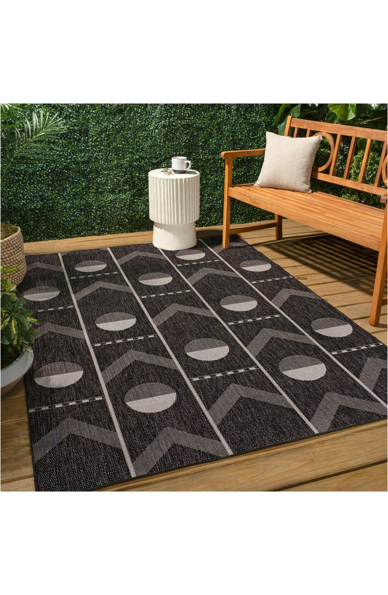 JONATHAN Y Soren Modern Geometri Indoor/Outdoor Area Rug, Alternate, color, Black/Cream