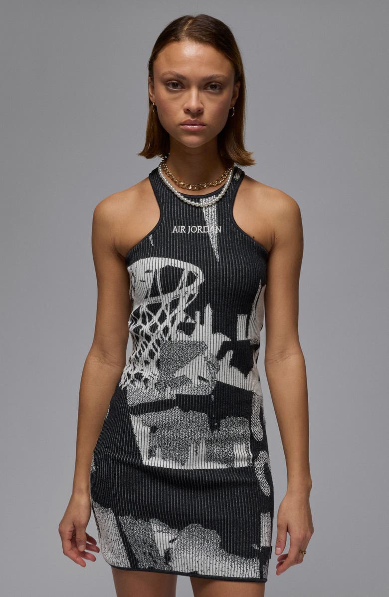 Jordan Air Jordan Rib Body-Con Dress, Alternate, color, Sail