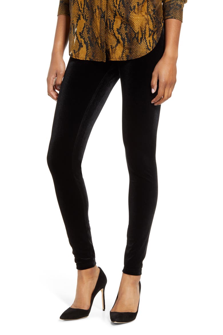 Velvet Leggings, Main, color, BLACK