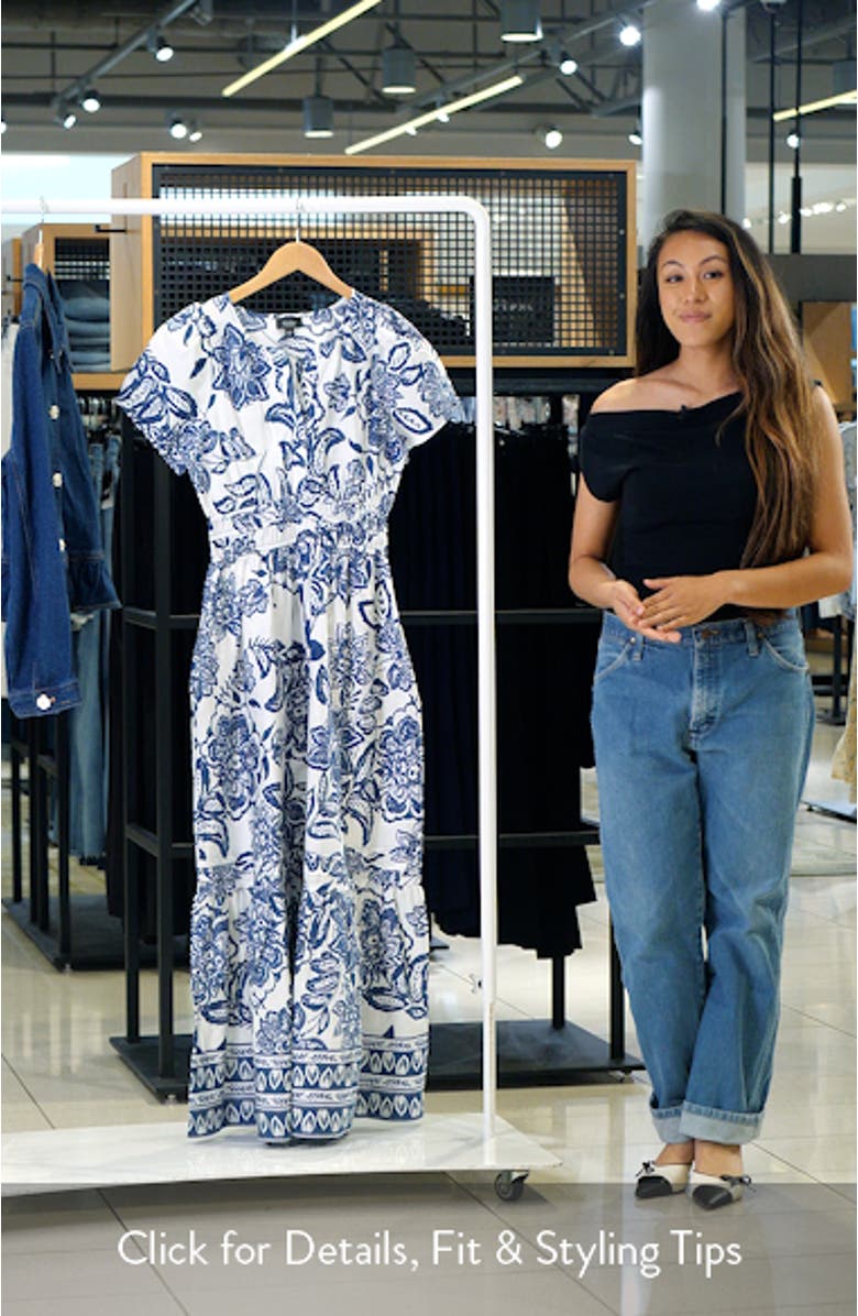 Floral Smocked Waist Maxi Dress, sales video thumbnail