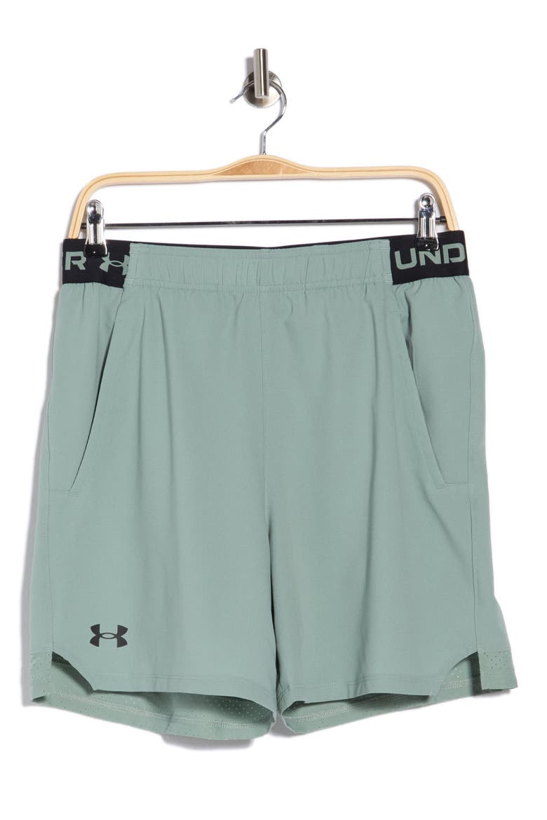 UA Vanish Woven 6-Inch Athletic Shorts, Alternate, color, 348 SILICA GREEN