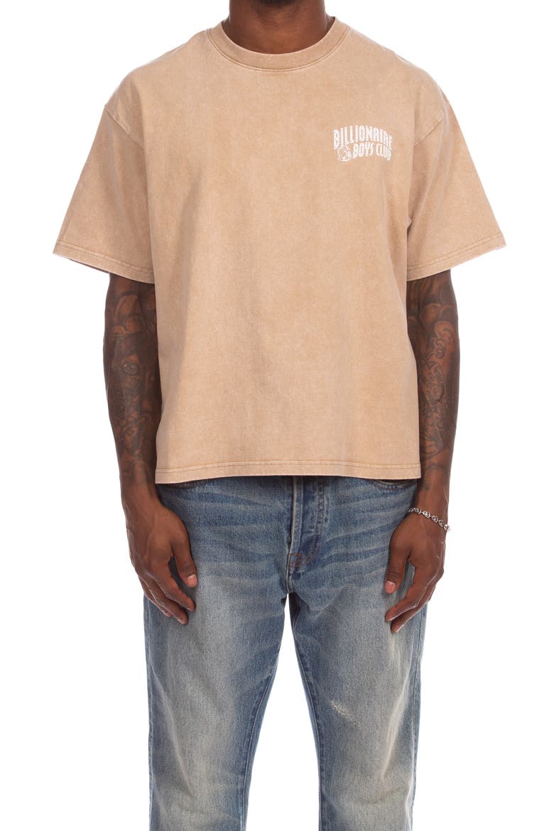 Faded Curve Graphic T-Shirt, Main, color, SESAME