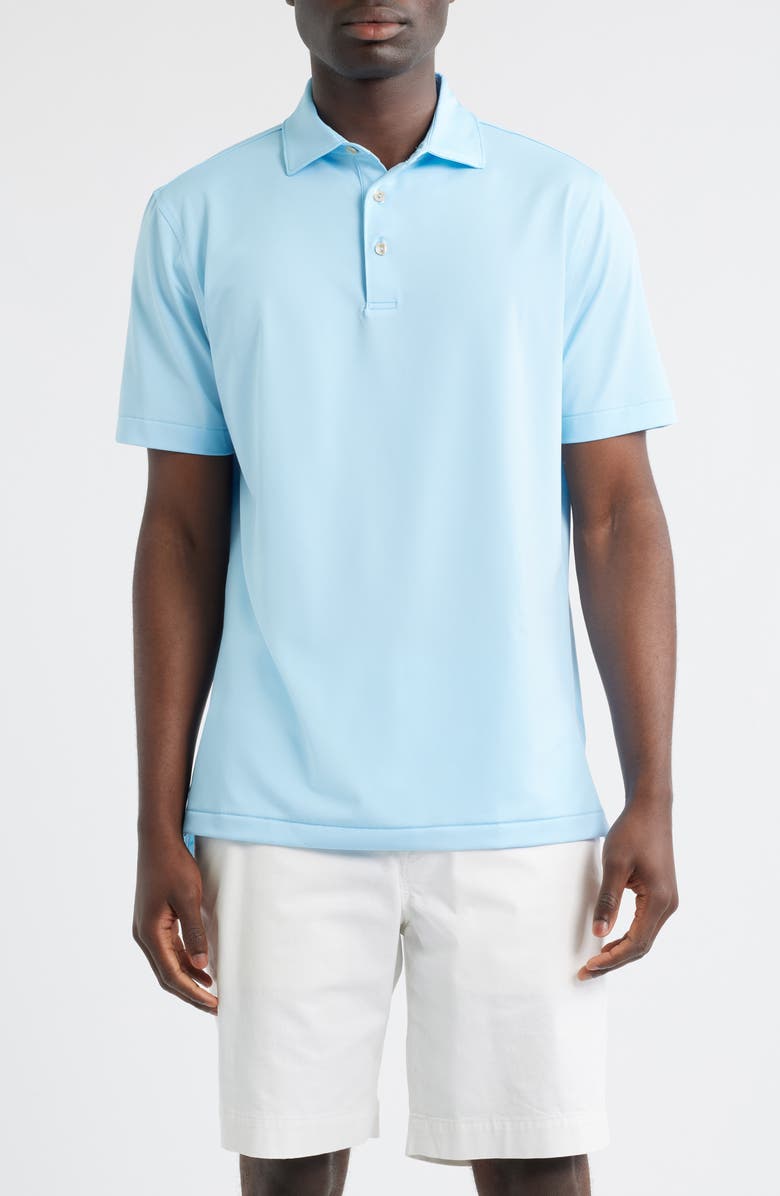 Peter Millar Holden Performance Jersey Polo, Main, color, Seaport Blue
