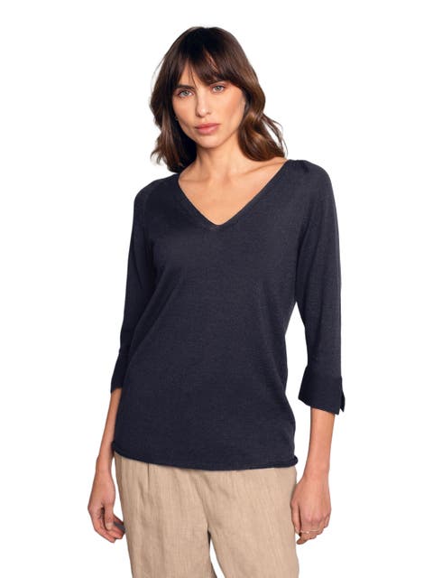 Fine Knit Merino V-Neck Sweater