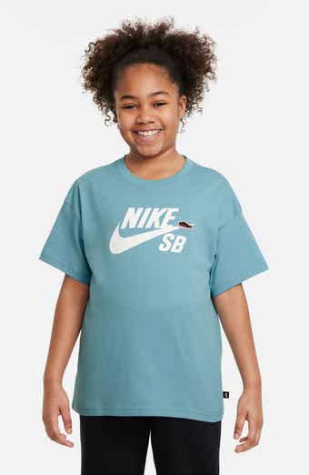 Nike Kids' Sportswear Logo Cotton Graphic T-Shirt