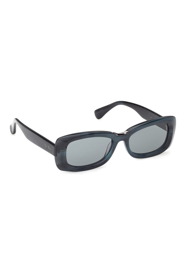 53mm Rectangular Sunglasses, Alternate, color, STRIPED GUNMETAL / MINT
