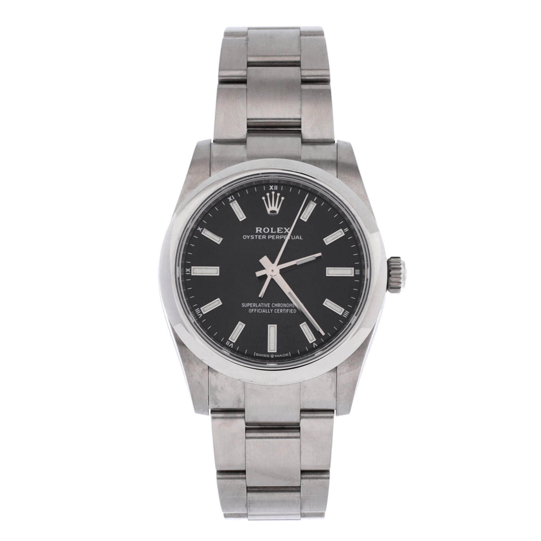 Oyster Perpetual Automatic Watch Stainless Steel 34, Main, color, Metallic Silver