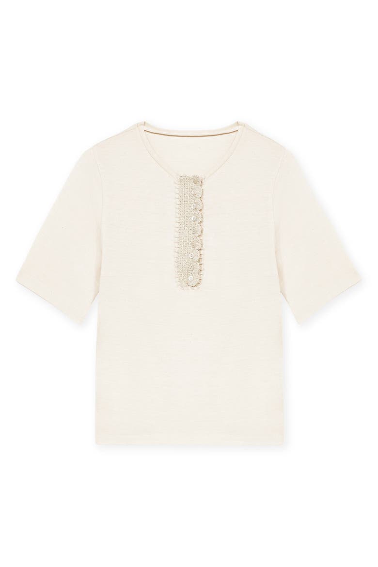 Cherry Crochet T-Shirt, Main, color, Dove Grey