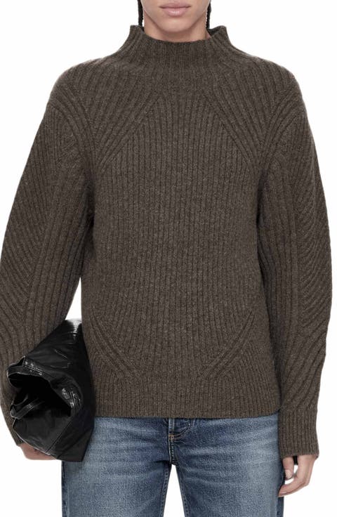 Sadie Wool Mock Neck Sweater