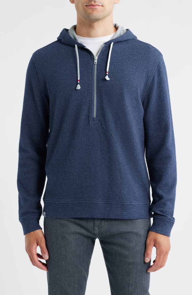 johnnie-O Zoeller Textured Half Zip Hoodie, Main, color, Indigo