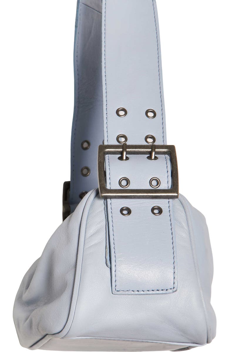 Free People Army Candy Leather Baguette Bag, Alternate, color, Chambray