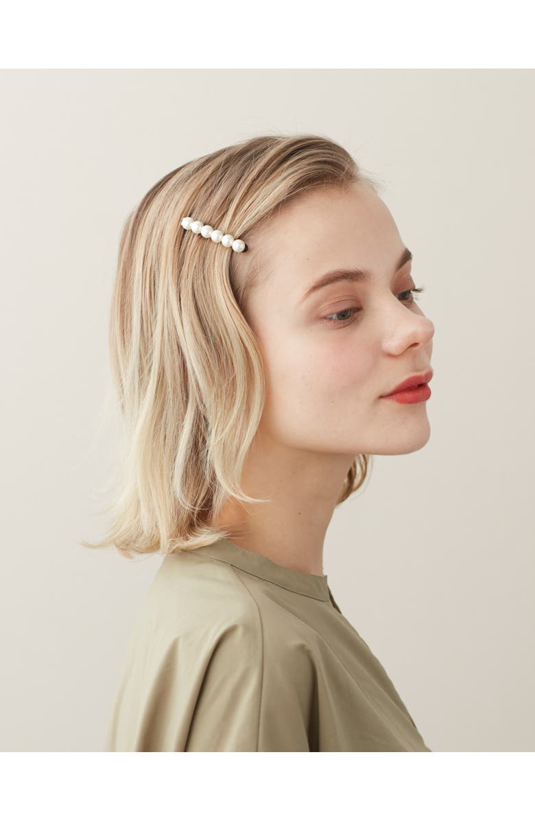 Alexandre de Paris Pearl side barette hair clip, Alternate, color,