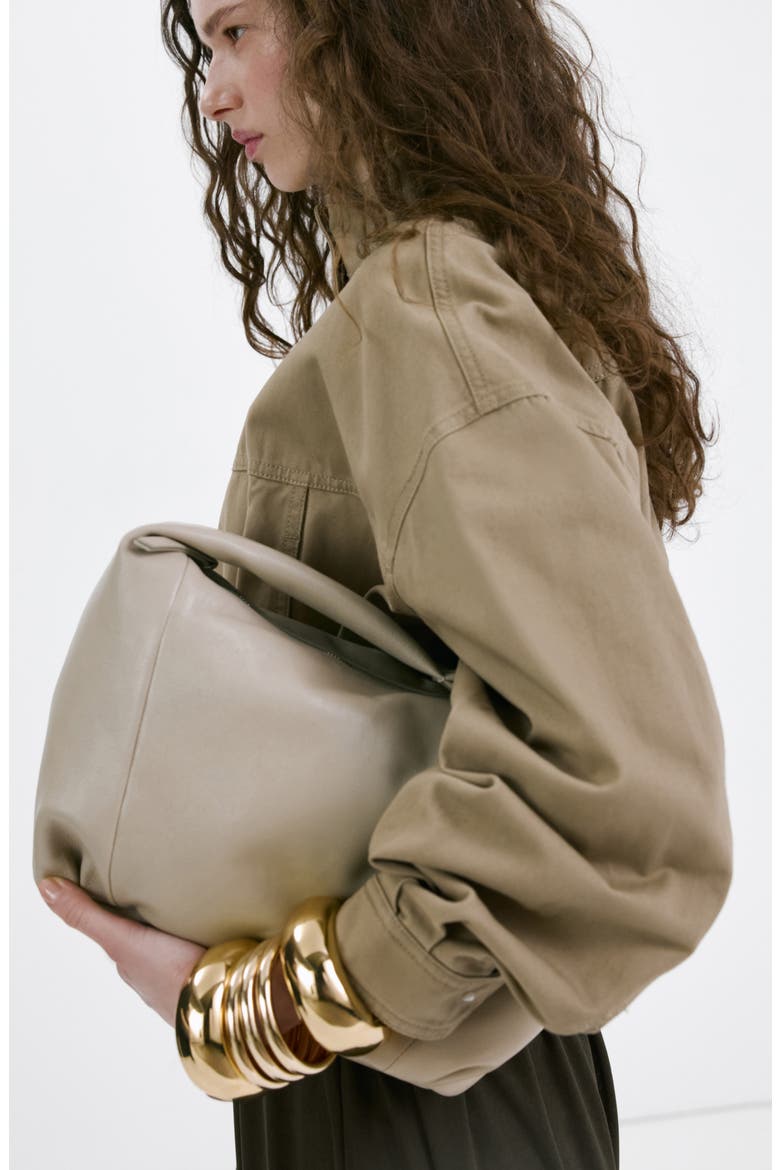 Oversize Belted Cotton Twill Jacket, Alternate, color, SAND