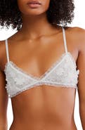 Free People Save the Date Floral Appliqué Triangle Bralette