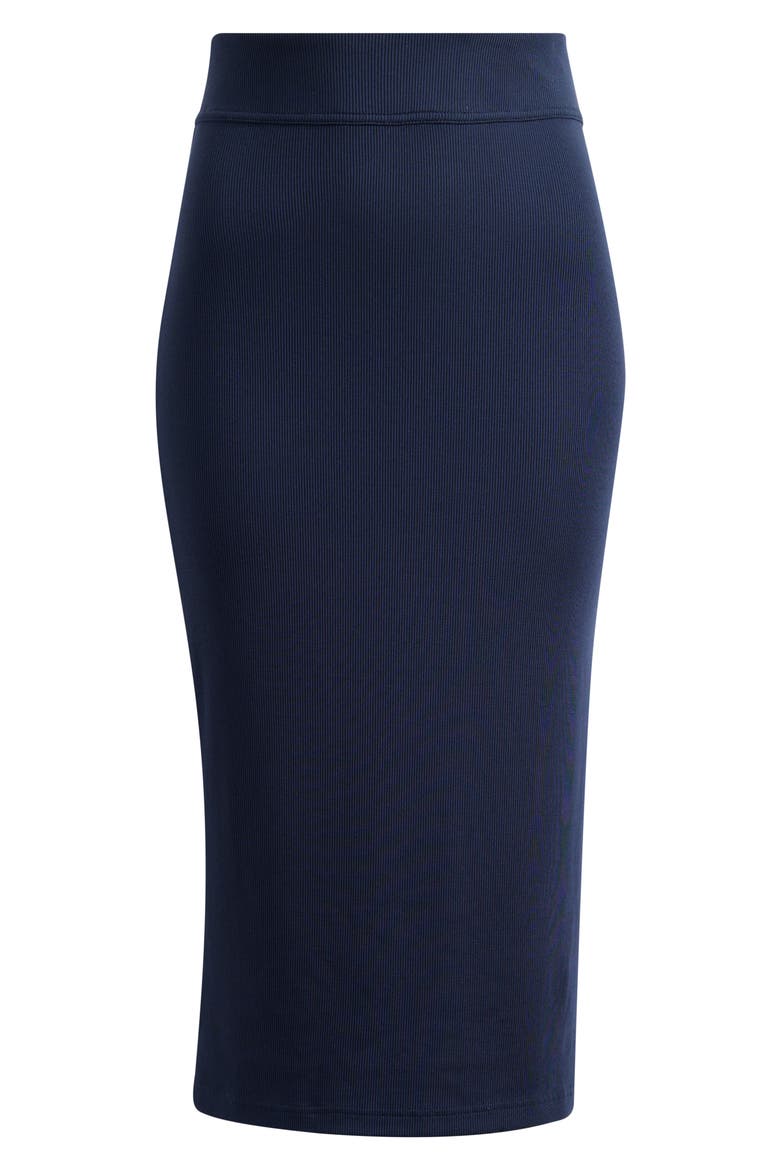 Cloud Rib Midi Skirt, Alternate, color, NAVY BLAZER