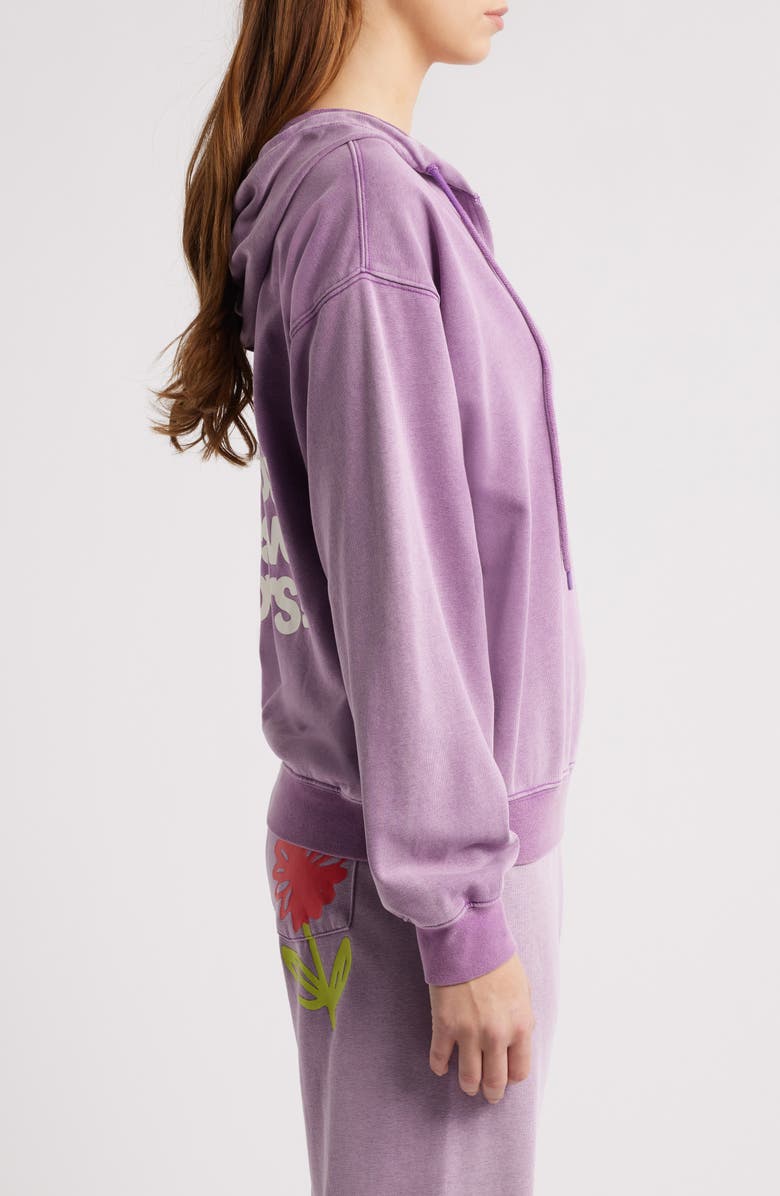 THE MAYFAIR GROUP You Deserve Flowers French Terry Graphic Hoodie, Alternate, color, Purple