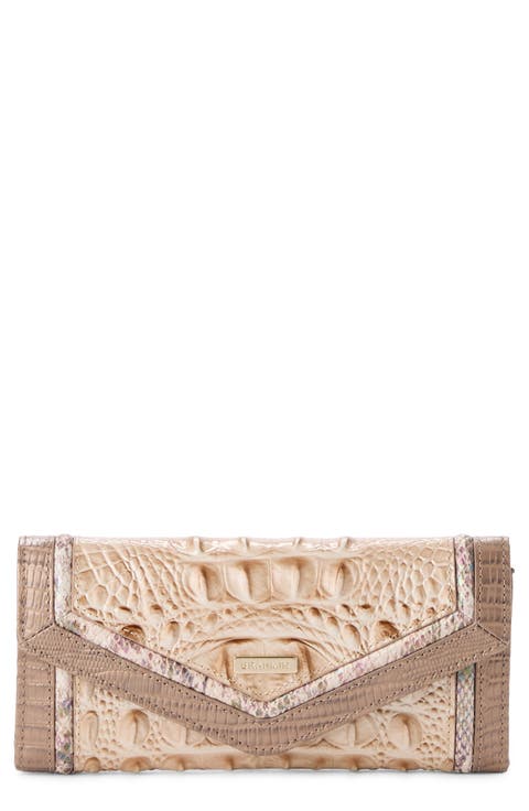 Veronica Croc Embossed Leather Wallet