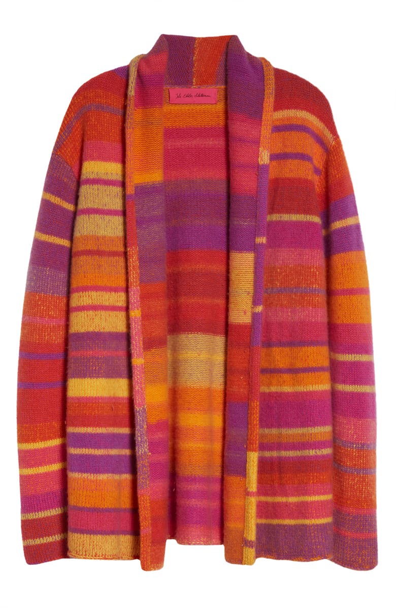 The Elder Statesman Stripe Italy Cashmere Smoking Jacket, Alternate, color, 