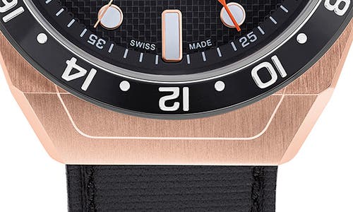 Ferragamo Slx Gmt Leather Strap Watch, 43mm In Rose Gold