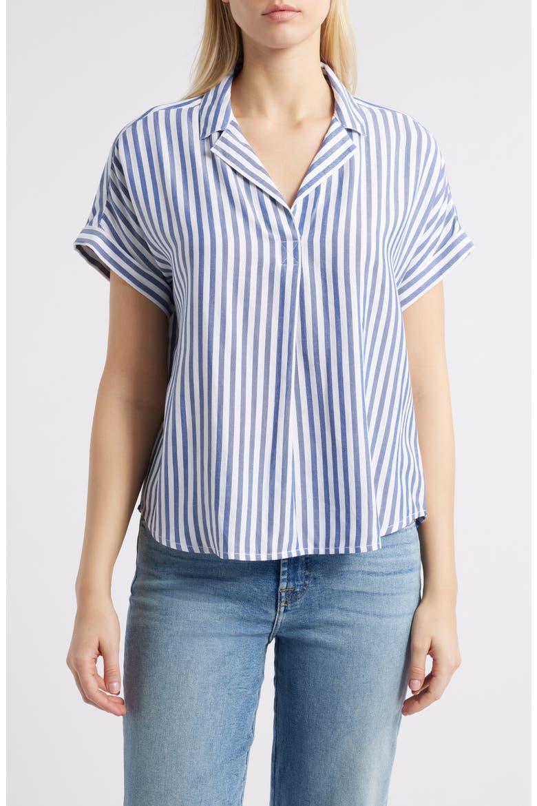 Denise Stripe Shirt, Main, color, STARRY NIGHT