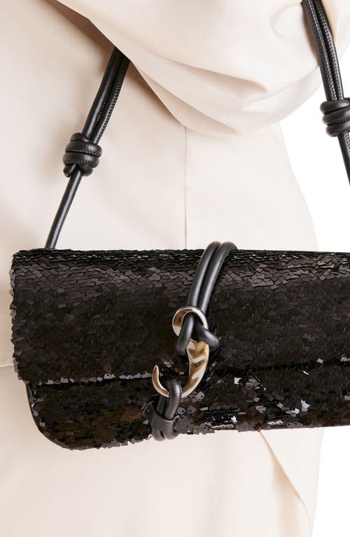 Dolce Vita Alice Sequin Shoulder Bag In Black