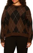 Sanctuary Argyle Crew Pullover