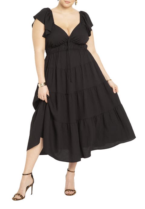 Ruffled Tiered Maxi Dress (Plus)