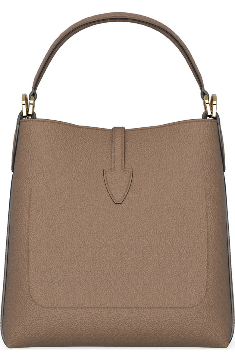 Tod's Leather Handbag, Alternate, color, Creta Chiaro