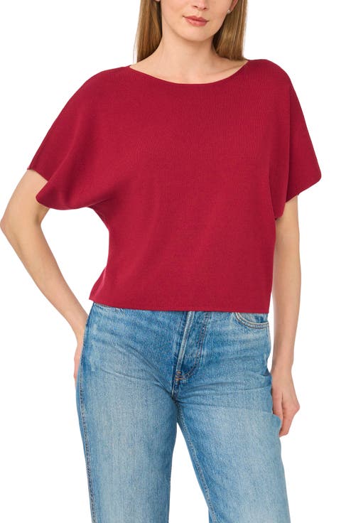Short Sleeve Crop Sweater