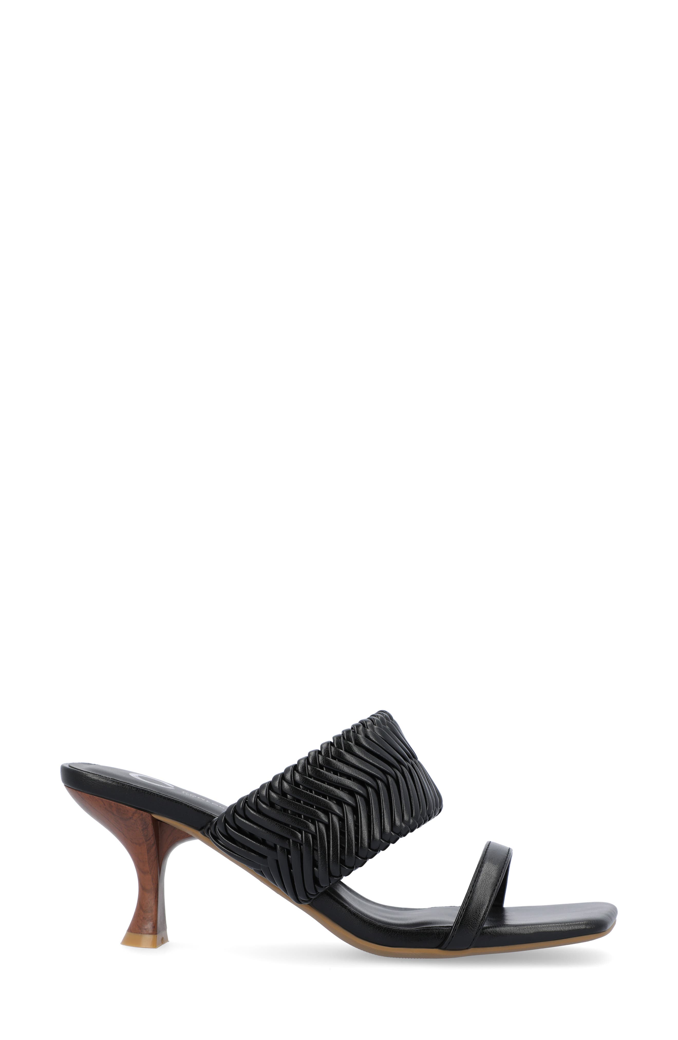 Journee Collection Monyka Sandal, Alternate, color, Black