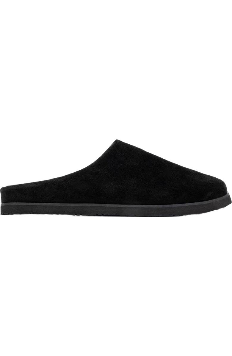 Forever & Always Shoes Space Suede Leather Slide Sandal, Alternate, color, Black Leather