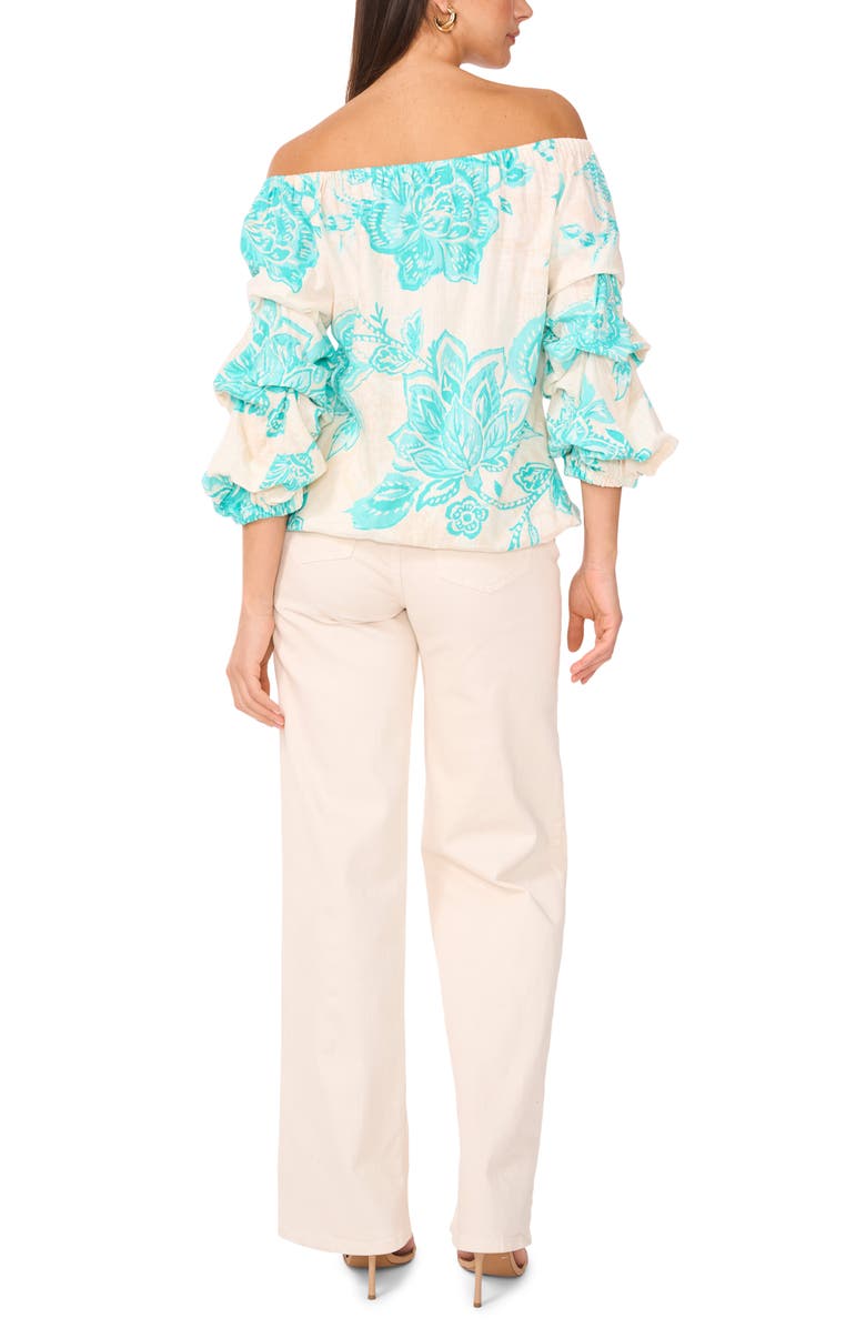 Vince Camuto Bubble Sleeve Off the Shoulder Top, Alternate, color, 