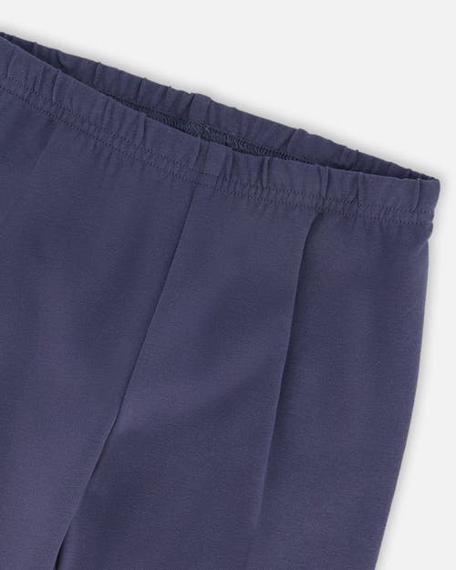 Deux Par Deux Organic Cotton Leggings With Hearts In Black