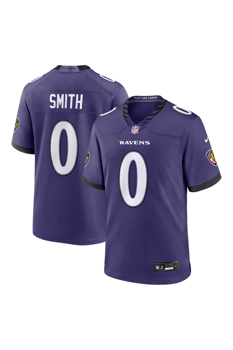 Men's Nike Roquan Smith Purple Baltimore Ravens Team Game Jersey, Main, color, Purple