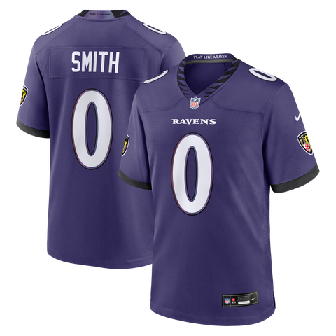 Men's Nike Roquan Smith Purple Baltimore Ravens Team Game Jersey