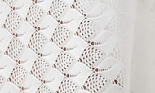 Melissa Odabash Daria Open Stitch Cover-up Shirtdress In White