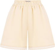 Malva Florea Lace-Trimmed High-Waisted Shorts