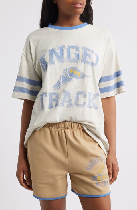 Angel Track Cotton Graphic T-Shirt