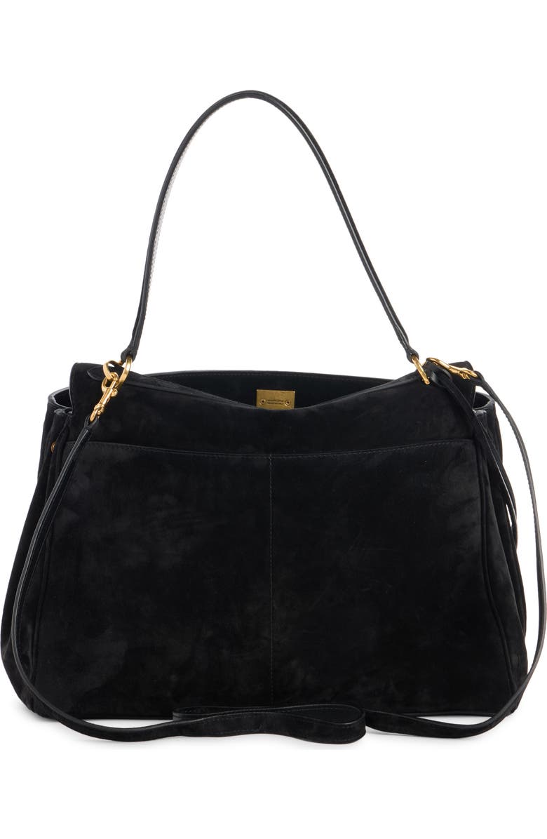 Balenciaga Medium Rodeo Suede Top Handle Bag, Alternate, color, 1000 Black